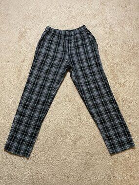 Express Black and White Plaid Flannel Pajama Pants